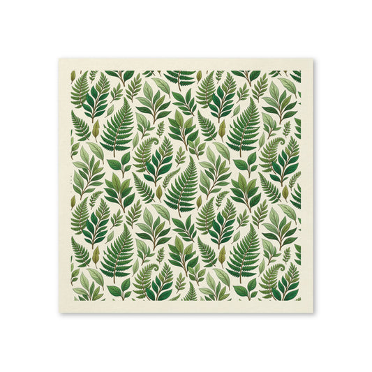 Green Fern Leaves Paper Napkins — Botanical Dinner Party Napkins