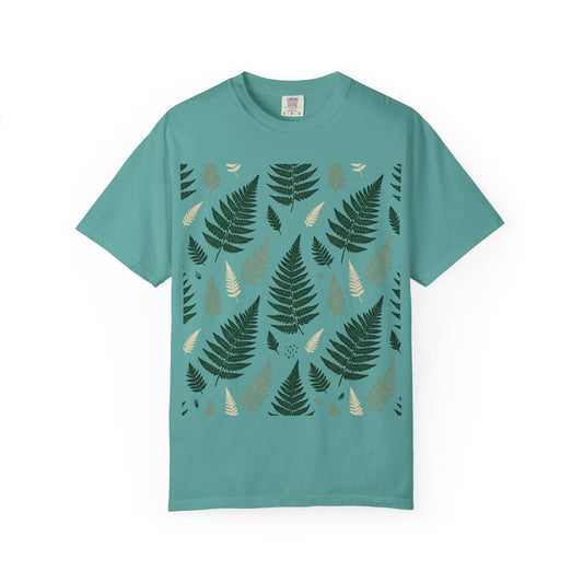 Fern Pattern T-Shirt — Botanical Leaf Graphic Tee