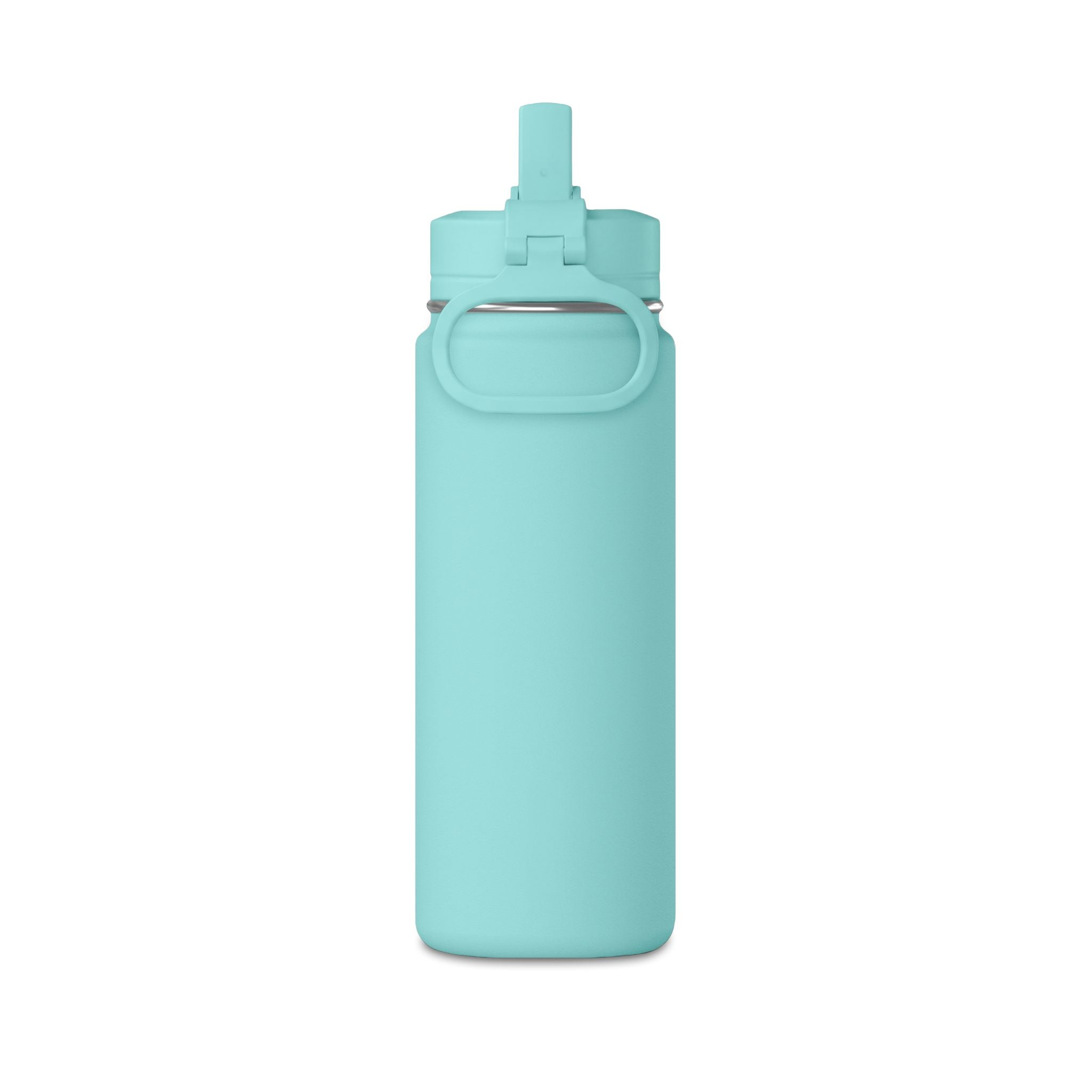 Sage Green 20oz Mini Water Bottle with Splash Graphic & Stainless Straw