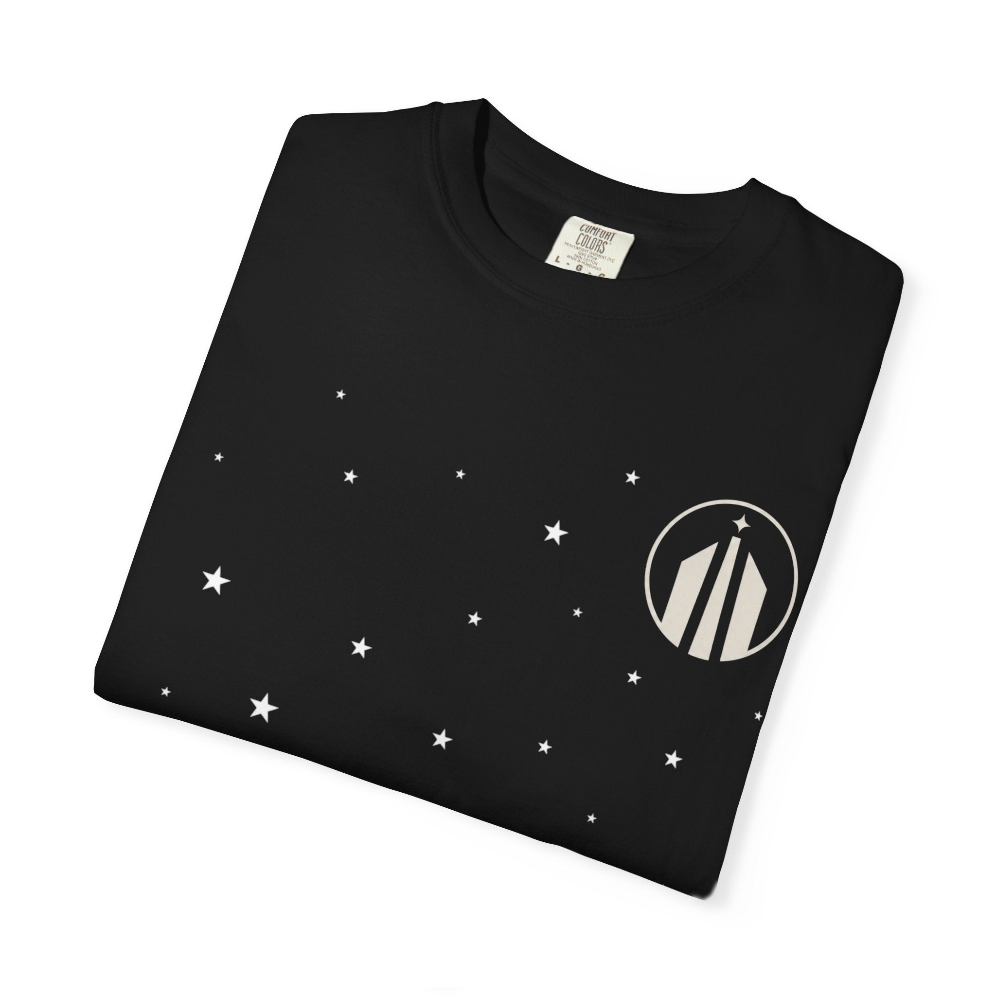 Minimalist Circle Stripe T-Shirt — Subtle Chest Logo Tee