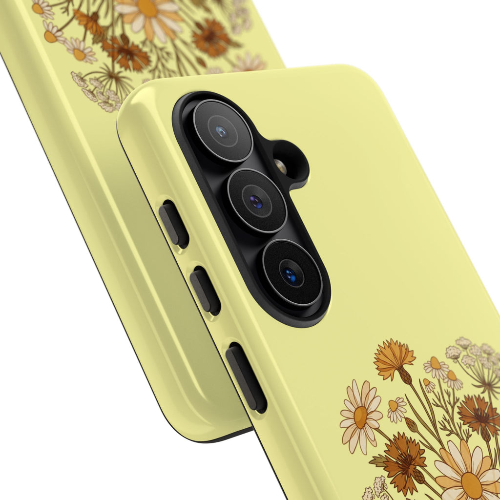 Vintage Wildflower Protective Phone Case — Slim Dual-Layer Shockproof Cover