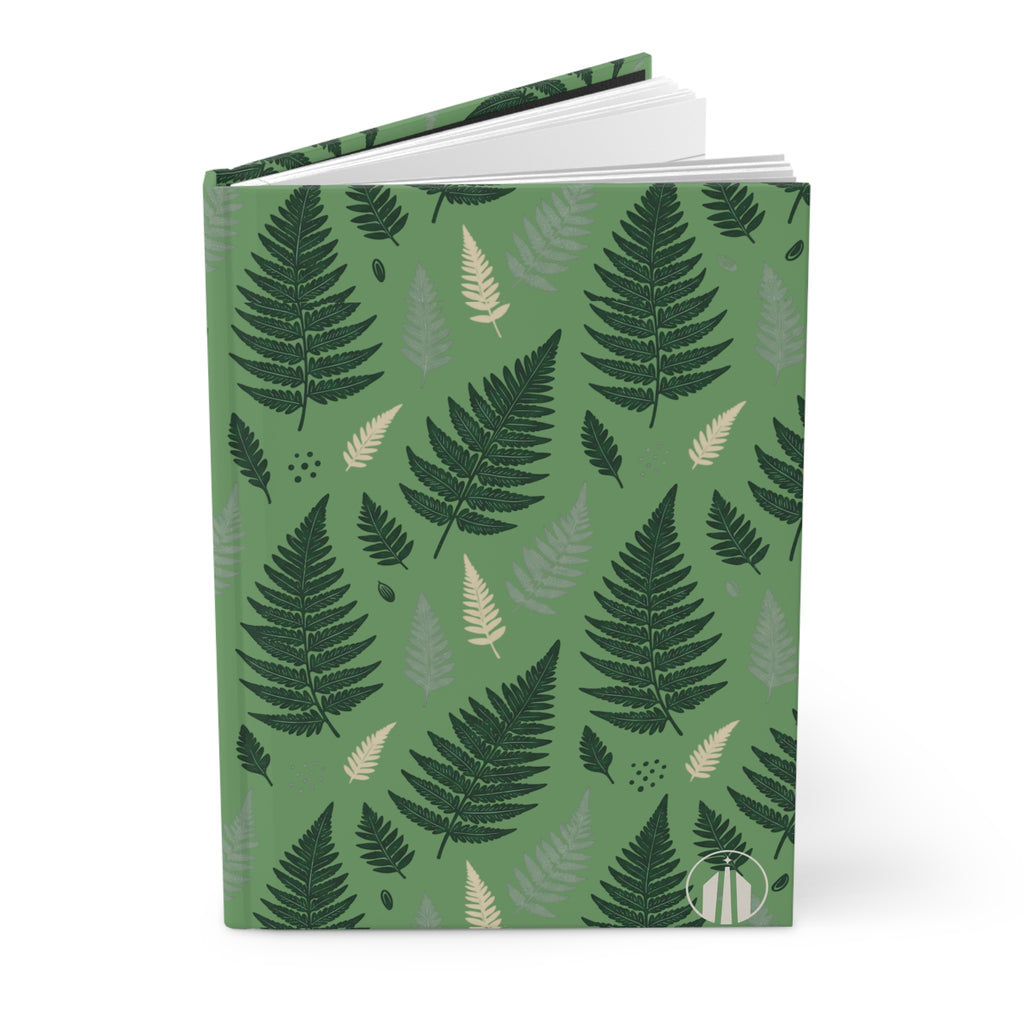 Fern Forest Hardcover Journal — Matte Lined Notebook (150 Pages, Perforated)