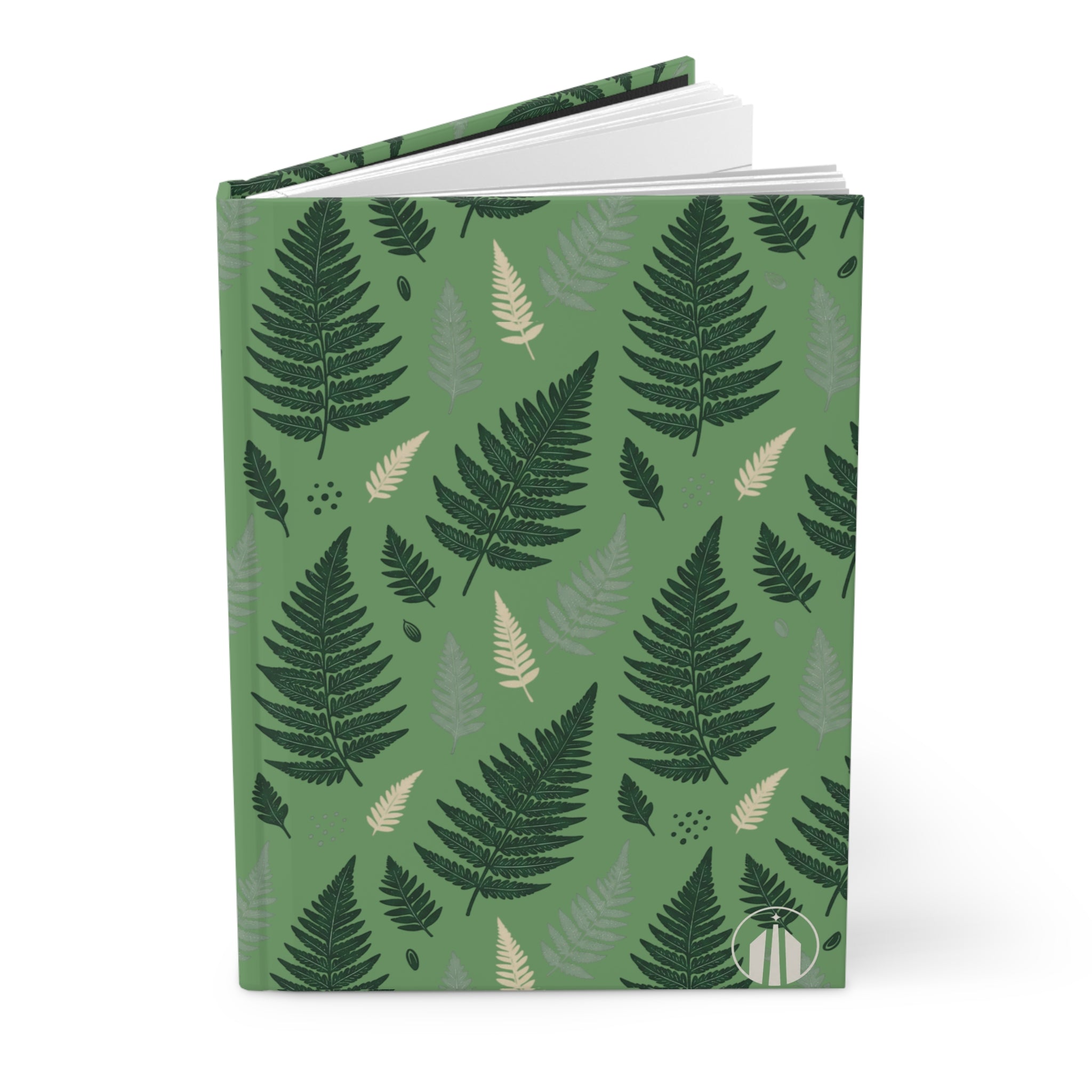 Fern Forest Hardcover Journal — Matte Lined Notebook (150 Pages, Perforated)