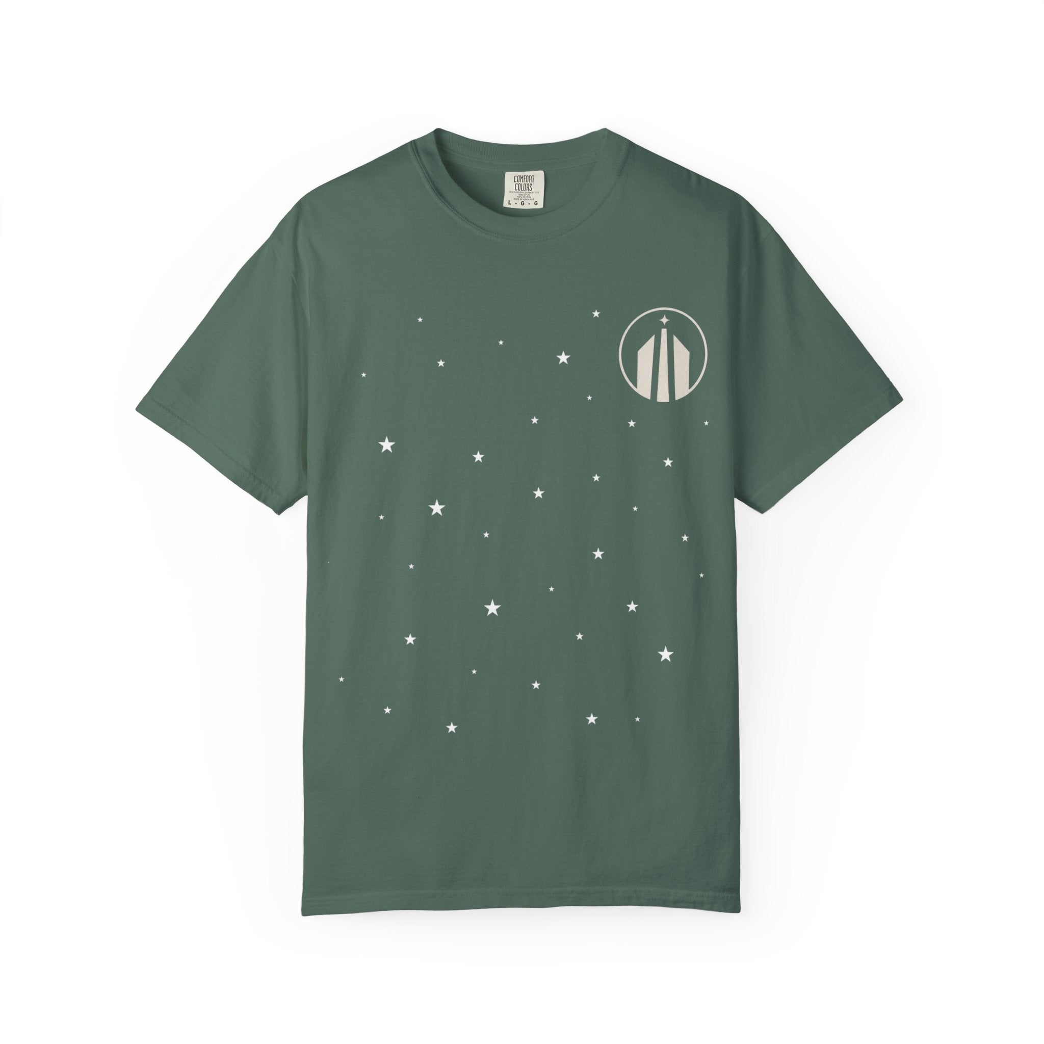 Minimalist Circle Stripe T-Shirt — Subtle Chest Logo Tee