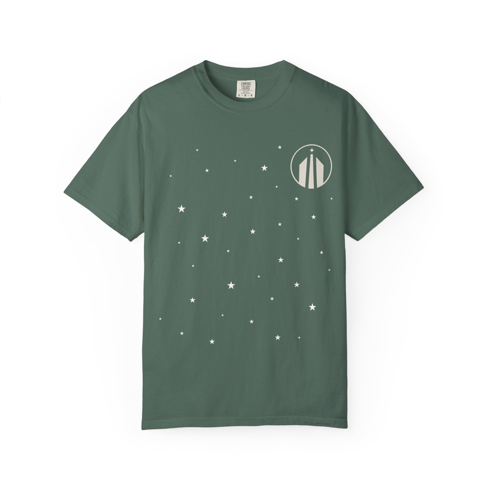 Minimalist Circle Stripe T-Shirt — Subtle Chest Logo Tee