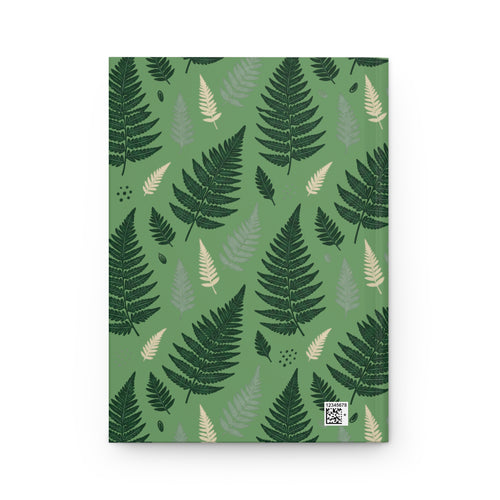 Fern Forest Hardcover Journal — Matte Lined Notebook (150 Pages, Perforated)