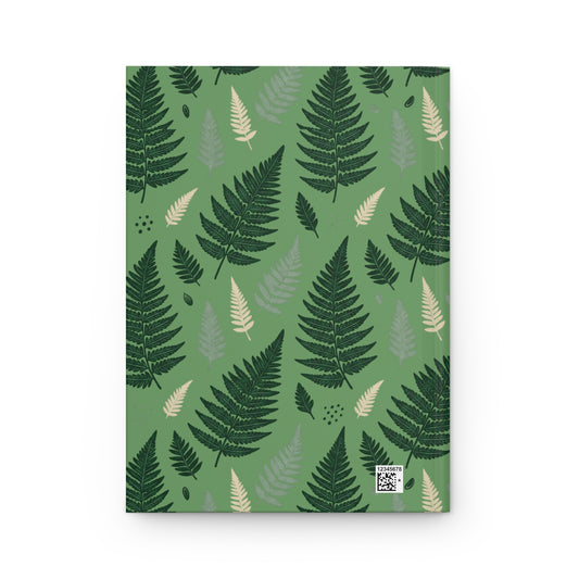 Fern Forest Hardcover Journal — Matte Lined Notebook (150 Pages, Perforated)