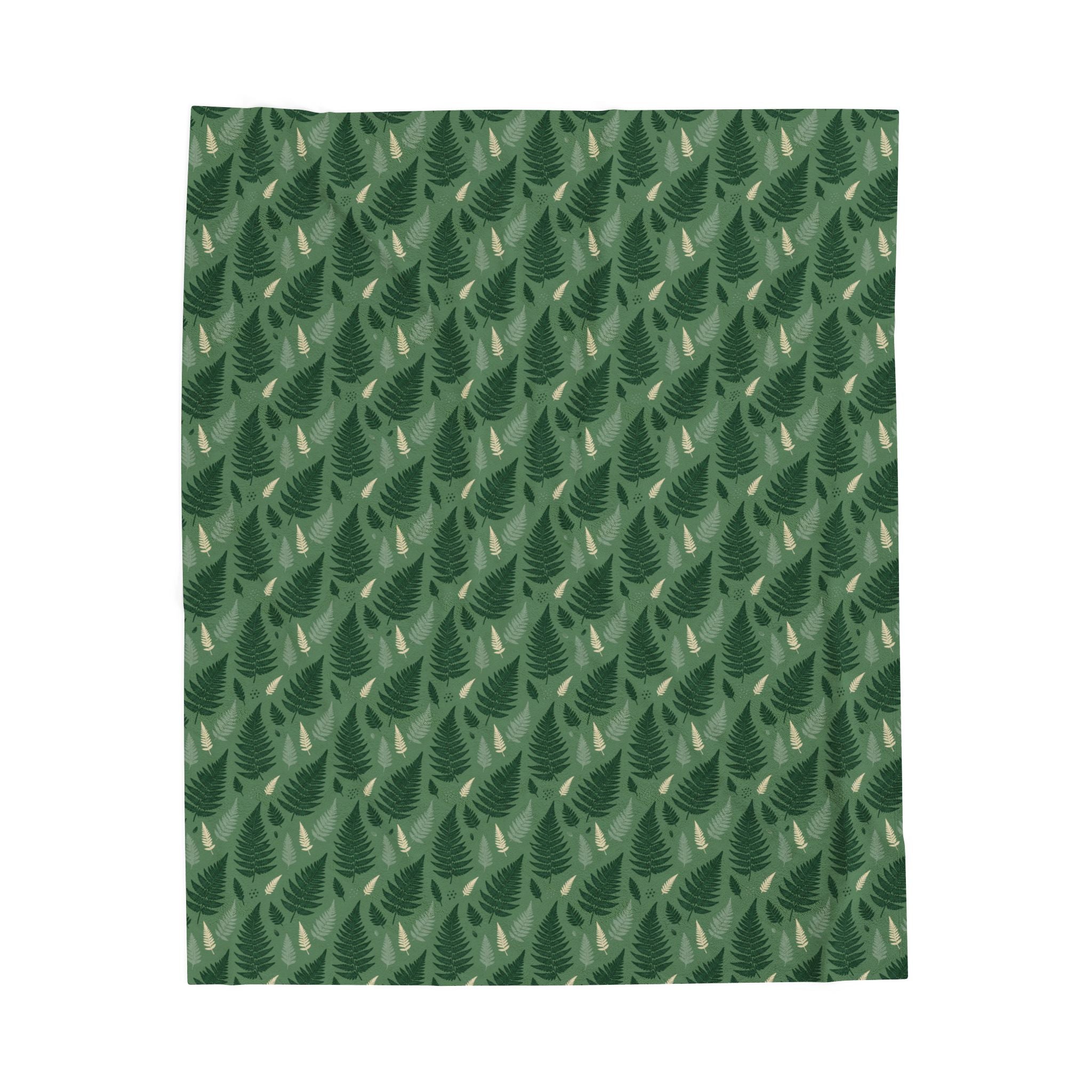 Forest Fern Pattern Velveteen Plush Blanket