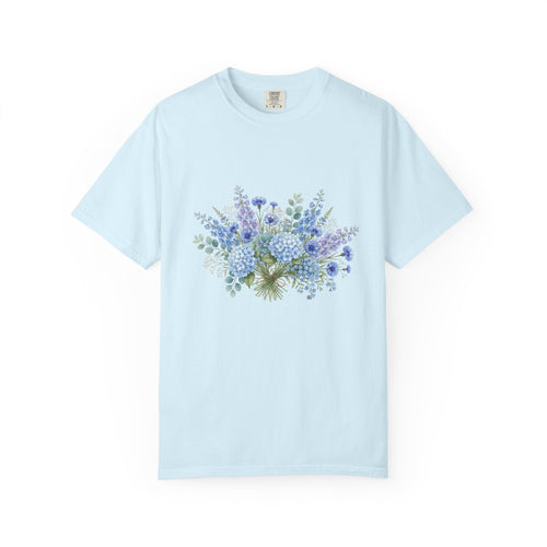 Floral Blue Bouquet T-Shirt — Blue Floral Bouquet Graphic Tee