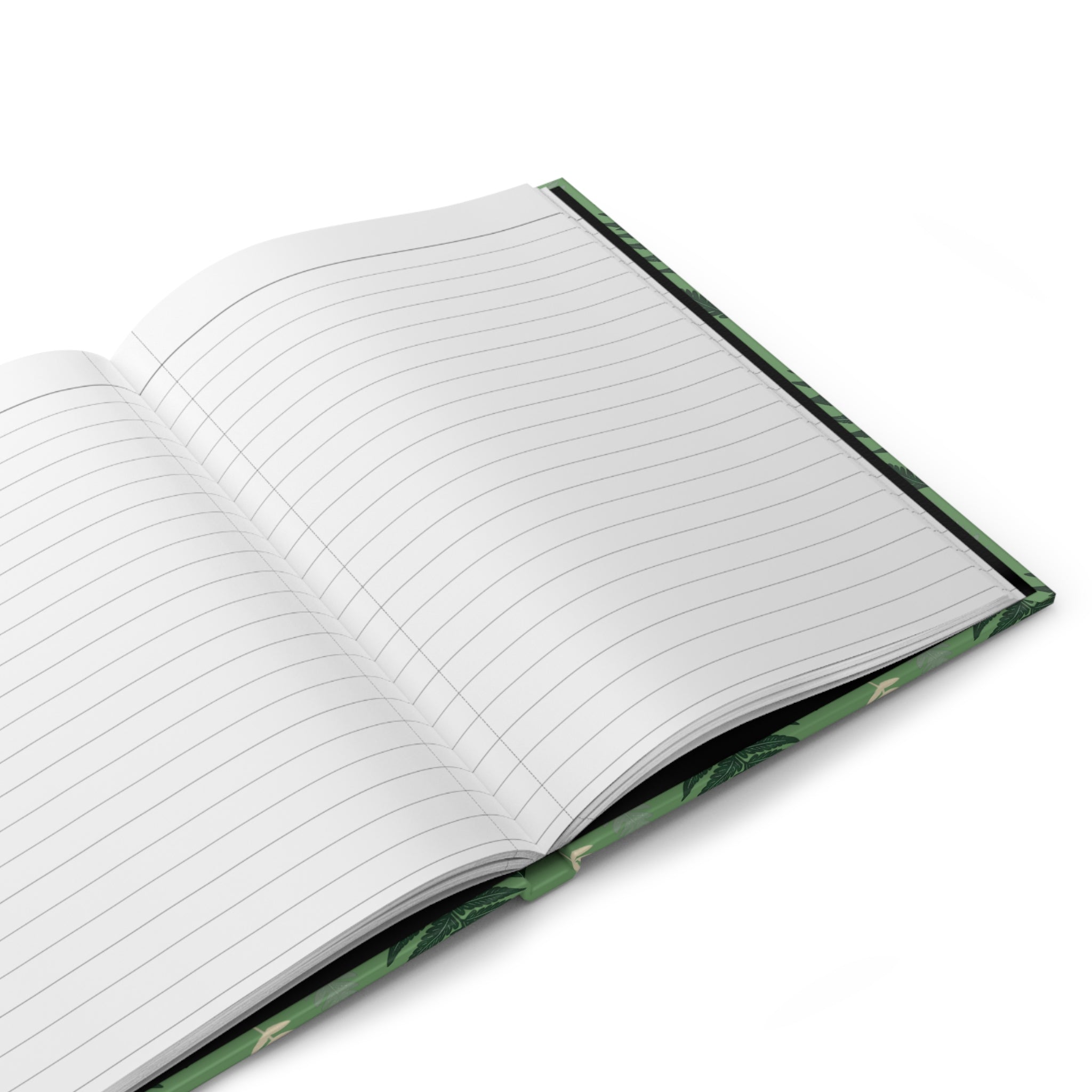 Fern Forest Hardcover Journal — Matte Lined Notebook (150 Pages, Perforated)
