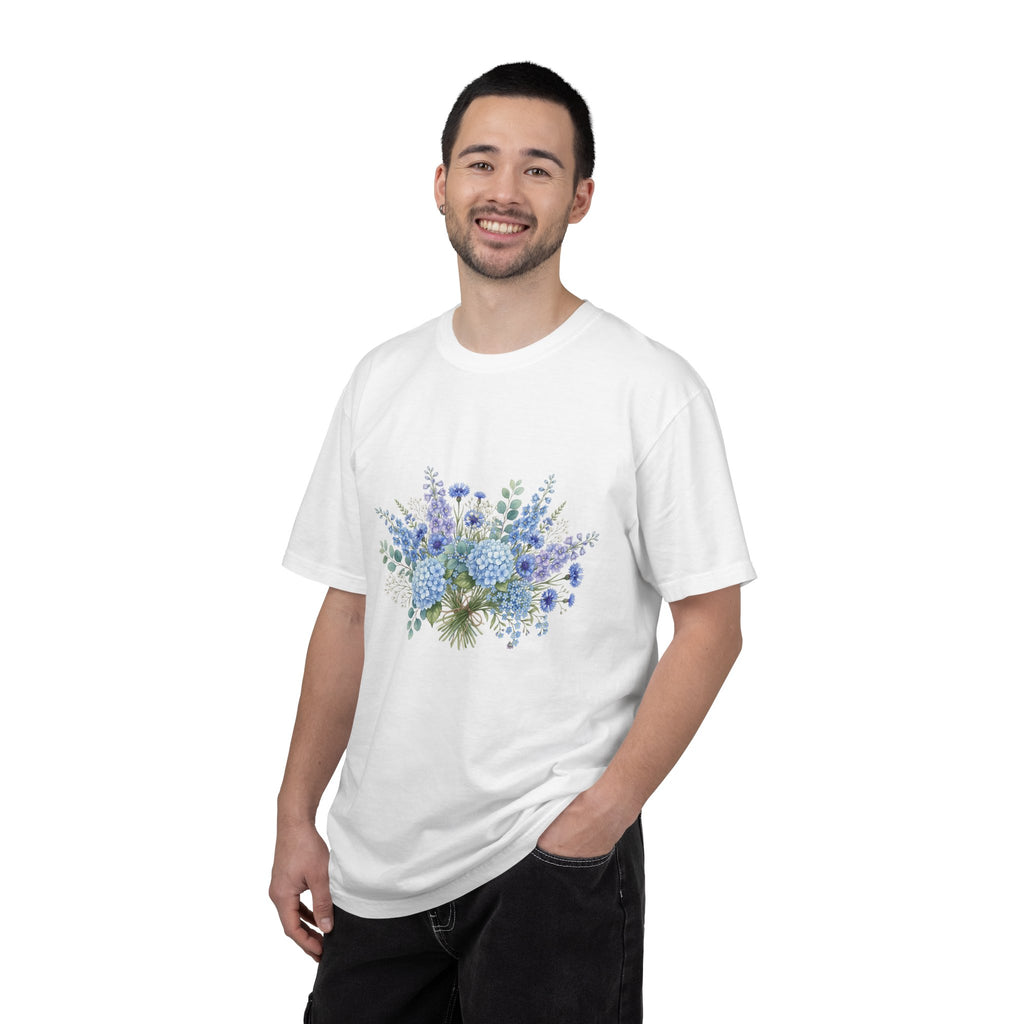 Floral Blue Bouquet T-Shirt — Blue Floral Bouquet Graphic Tee