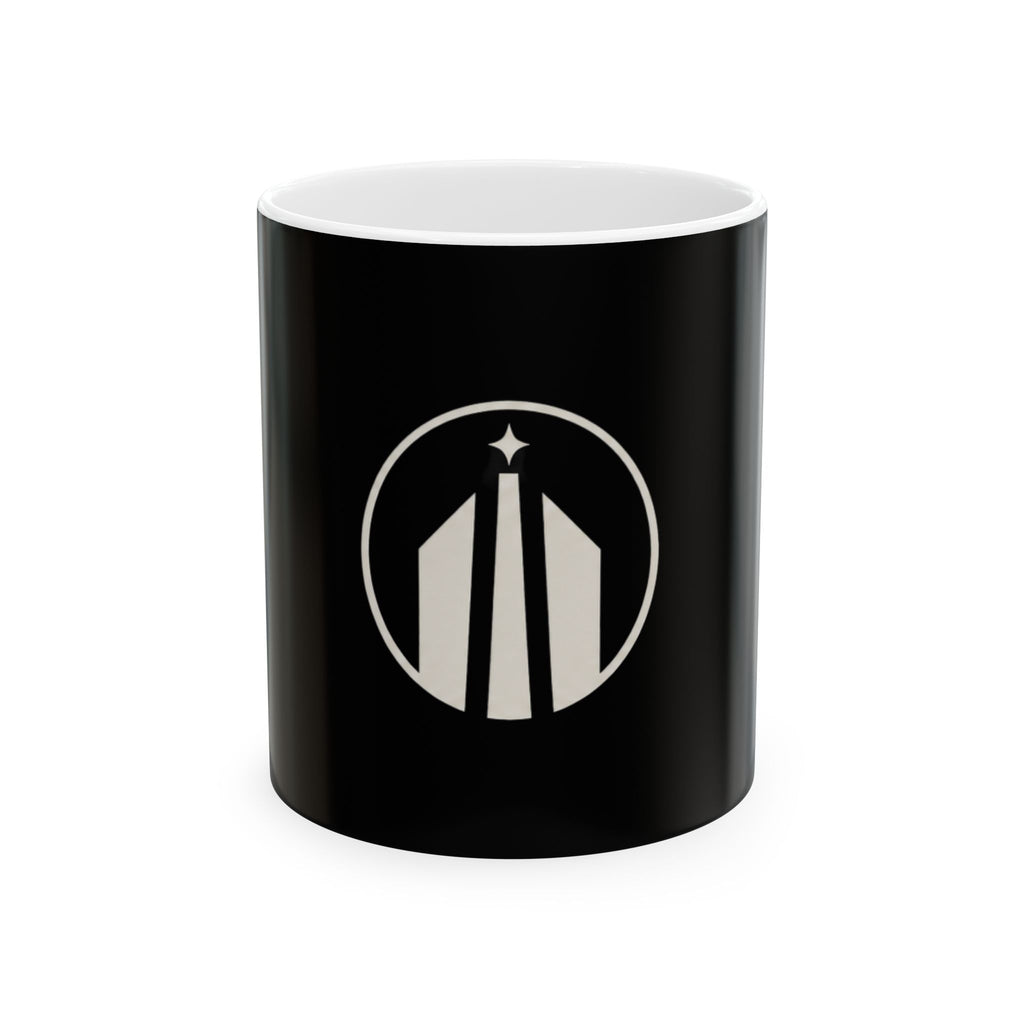 Minimalist Black Space Empire Logo | Ceramic Coffee Cup