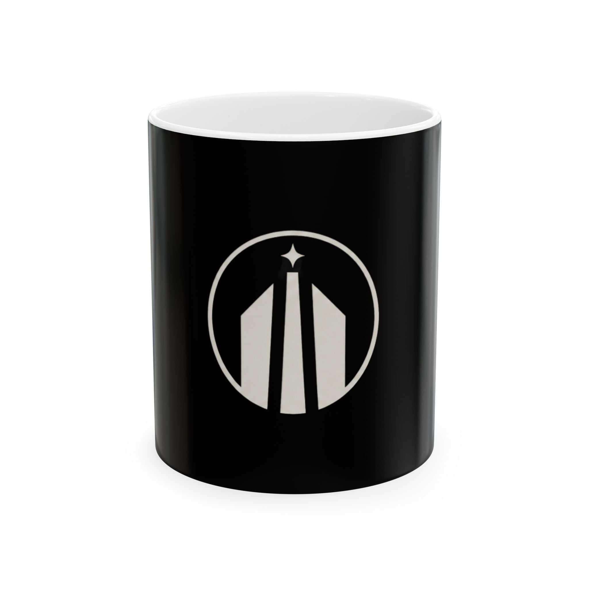 Minimalist Black Space Empire Logo | Ceramic Coffee Cup