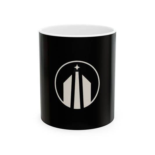 Minimalist Black Space Empire Logo | Ceramic Coffee Cup