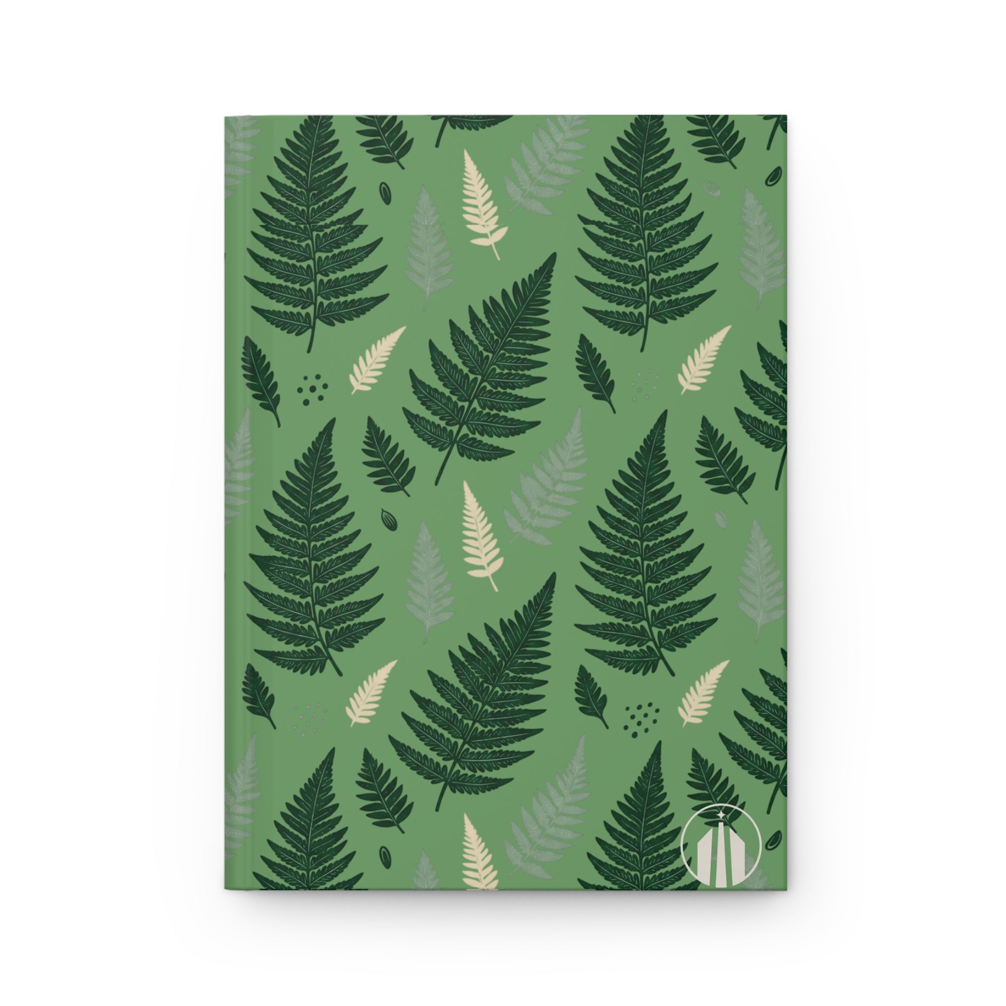 Fern Forest Hardcover Journal — Matte Lined Notebook (150 Pages, Perforated)