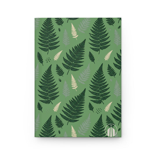 Fern Forest Hardcover Journal — Matte Lined Notebook (150 Pages, Perforated)