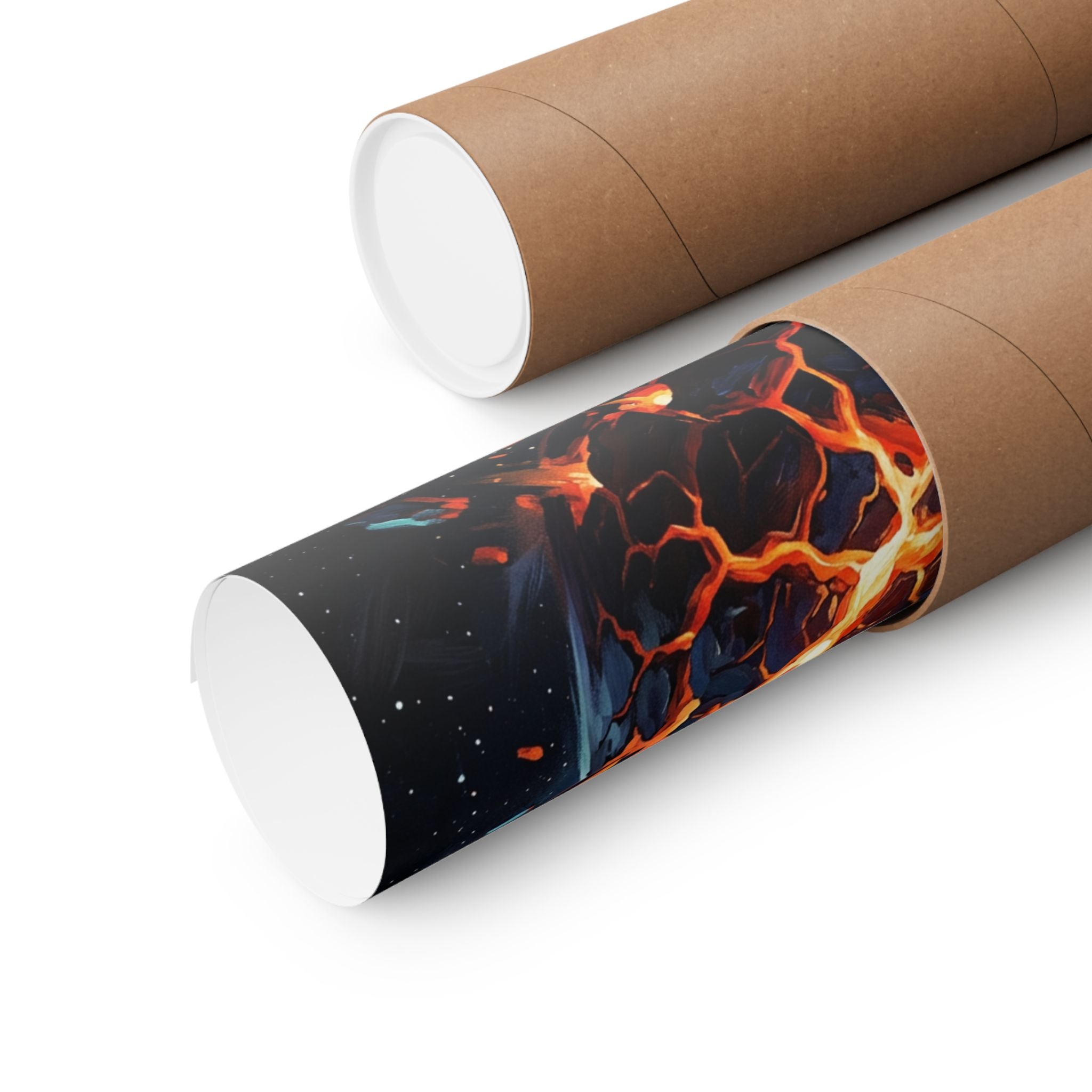Cataclysmic Planet Poster — Matte Vertical Sci‑Fi Wall Art
