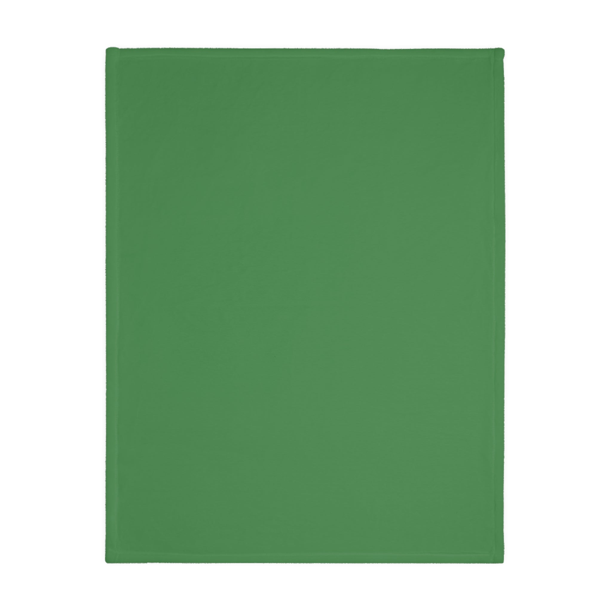 Green Leaf Pattern Velveteen Blanket – Reversible Forest Foliage Throw