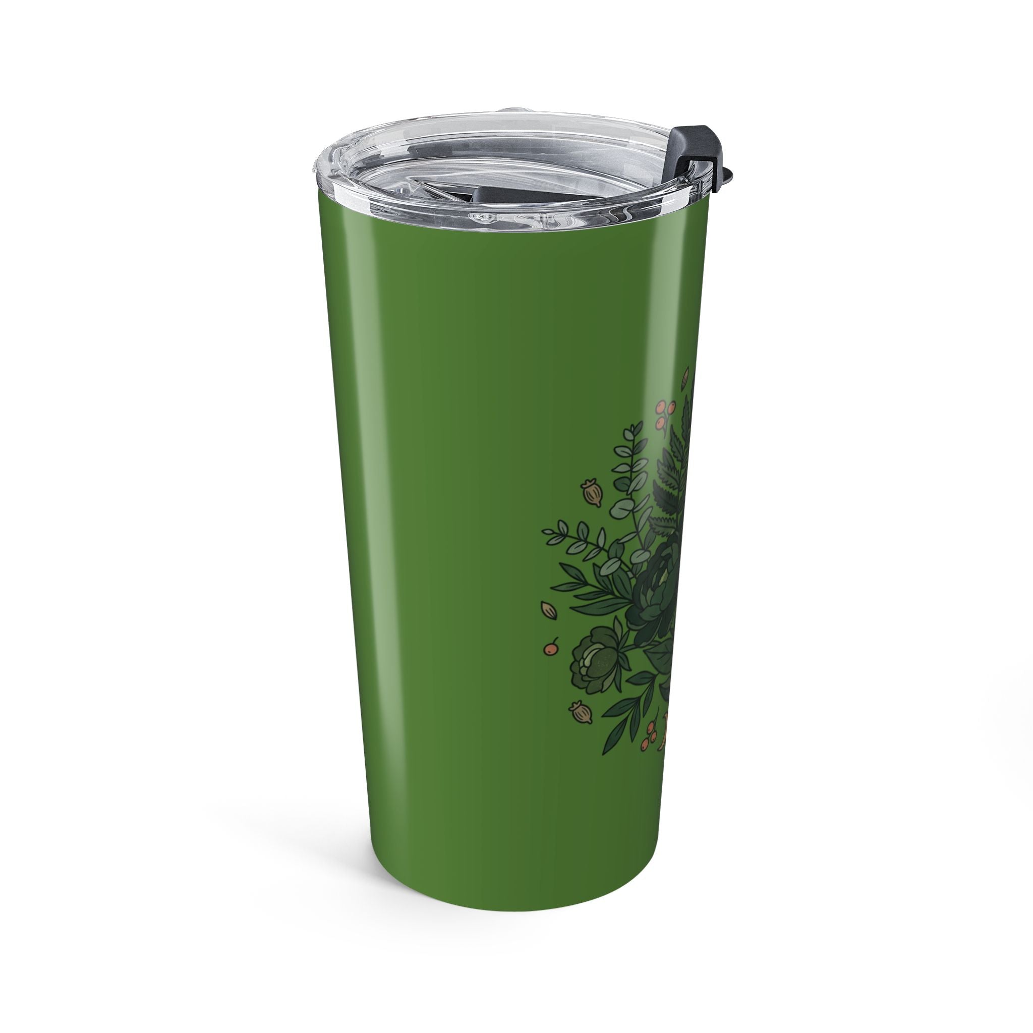Botanical Forest Tumbler 20oz — Green Leaf Nature Travel Cup
