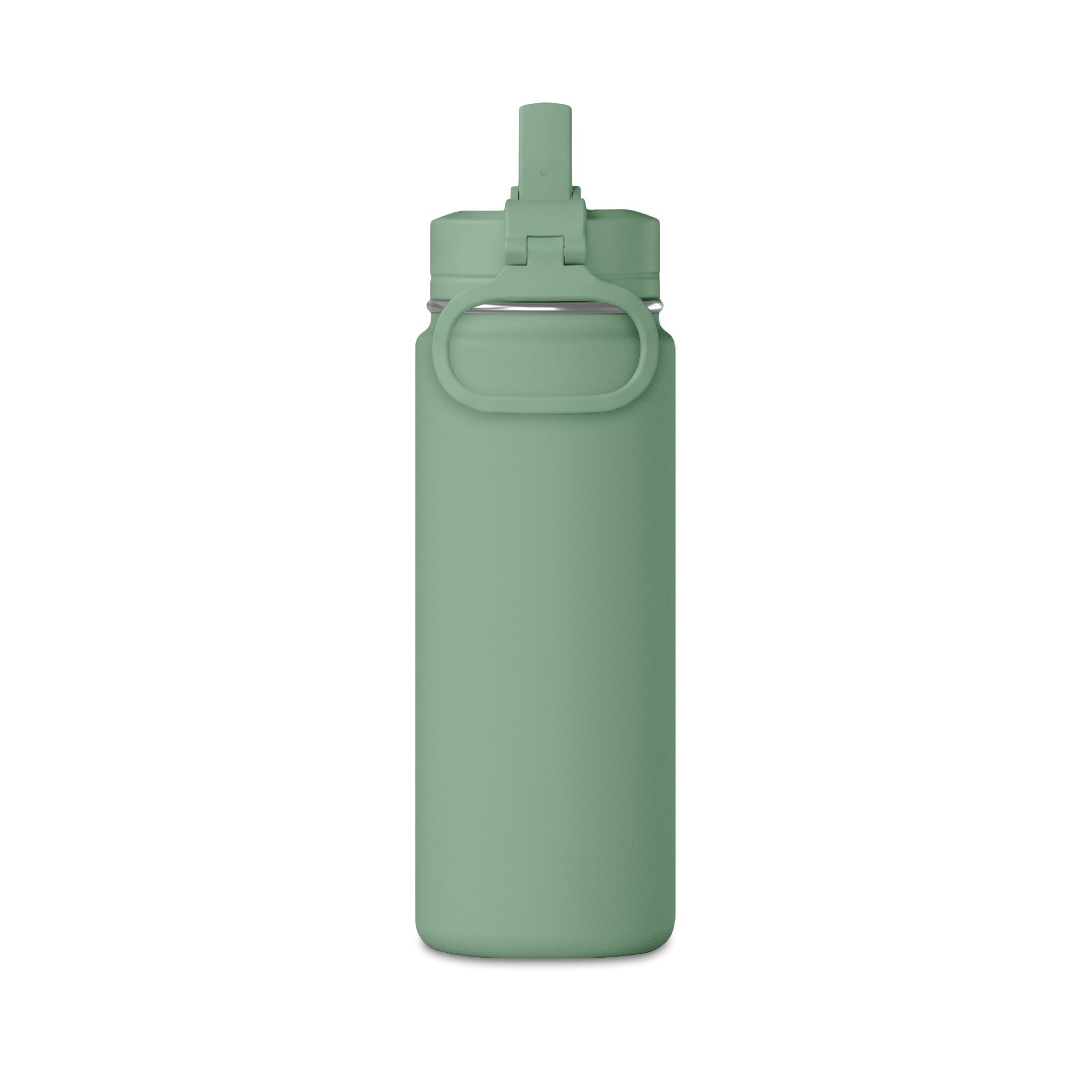Sage Green 20oz Mini Water Bottle with Splash Graphic & Stainless Straw