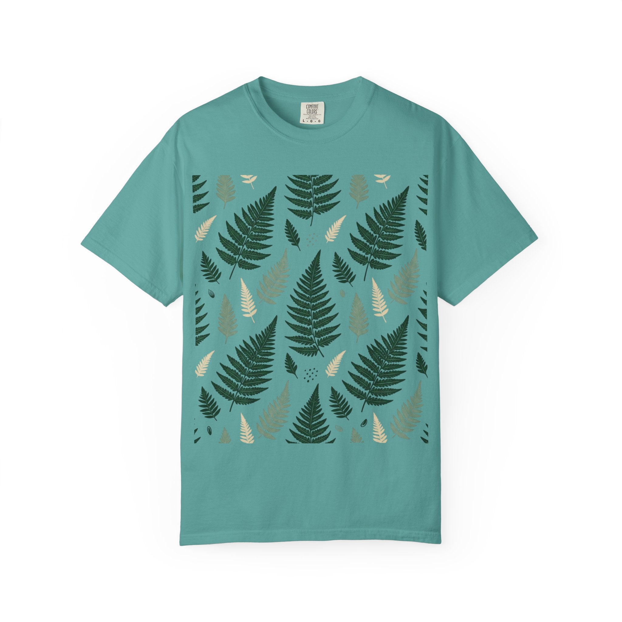 Fern Pattern T-Shirt — Botanical Leaf Graphic Tee