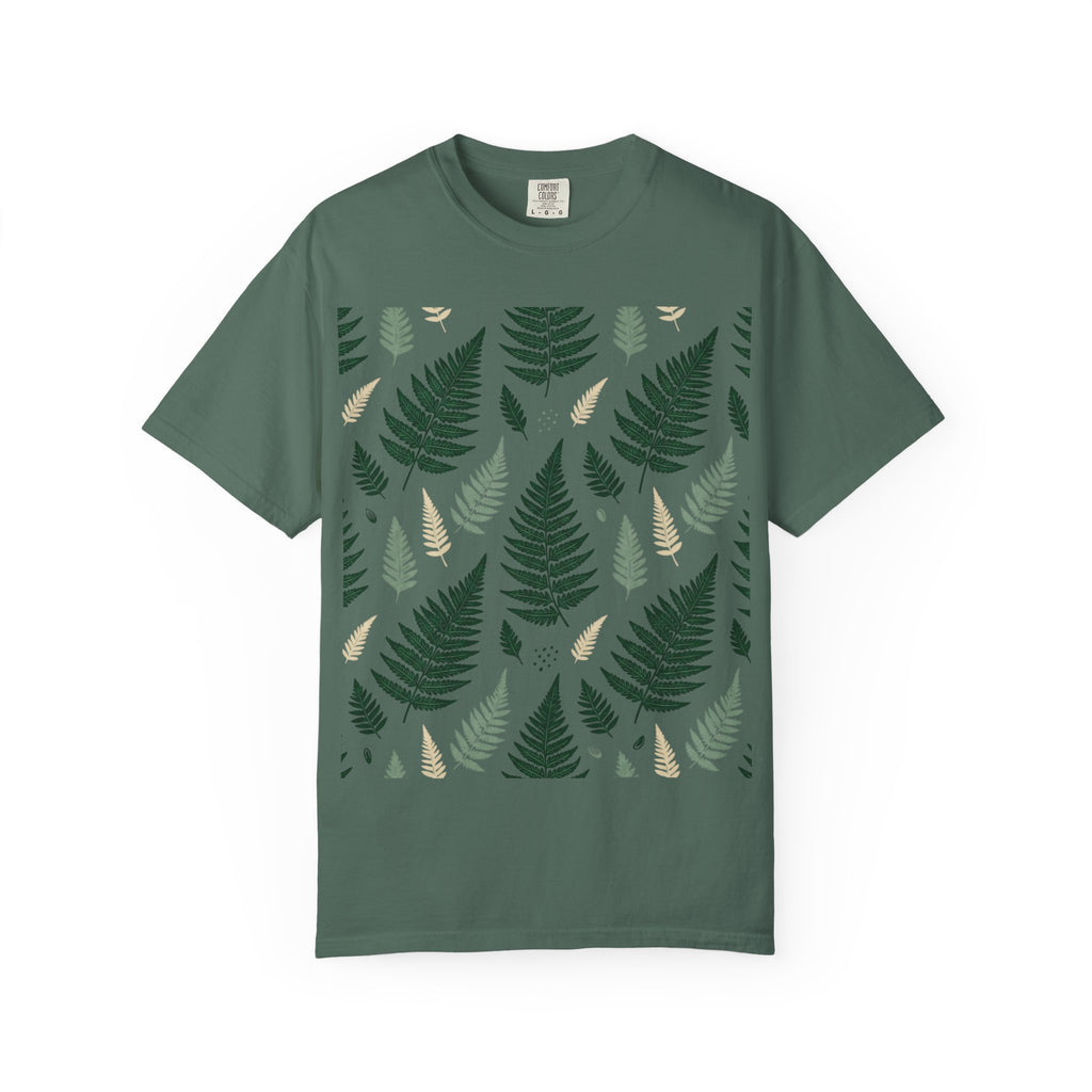 Fern Pattern T-Shirt — Botanical Leaf Graphic Tee