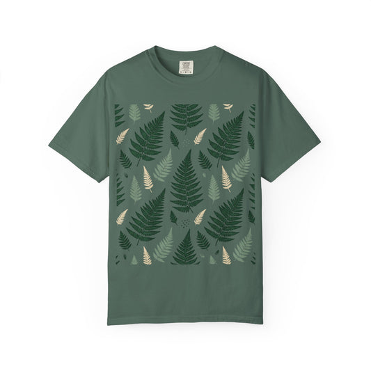 Fern Pattern T-Shirt — Botanical Leaf Graphic Tee
