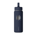 Sage Green 20oz Mini Water Bottle with Splash Graphic & Stainless Straw