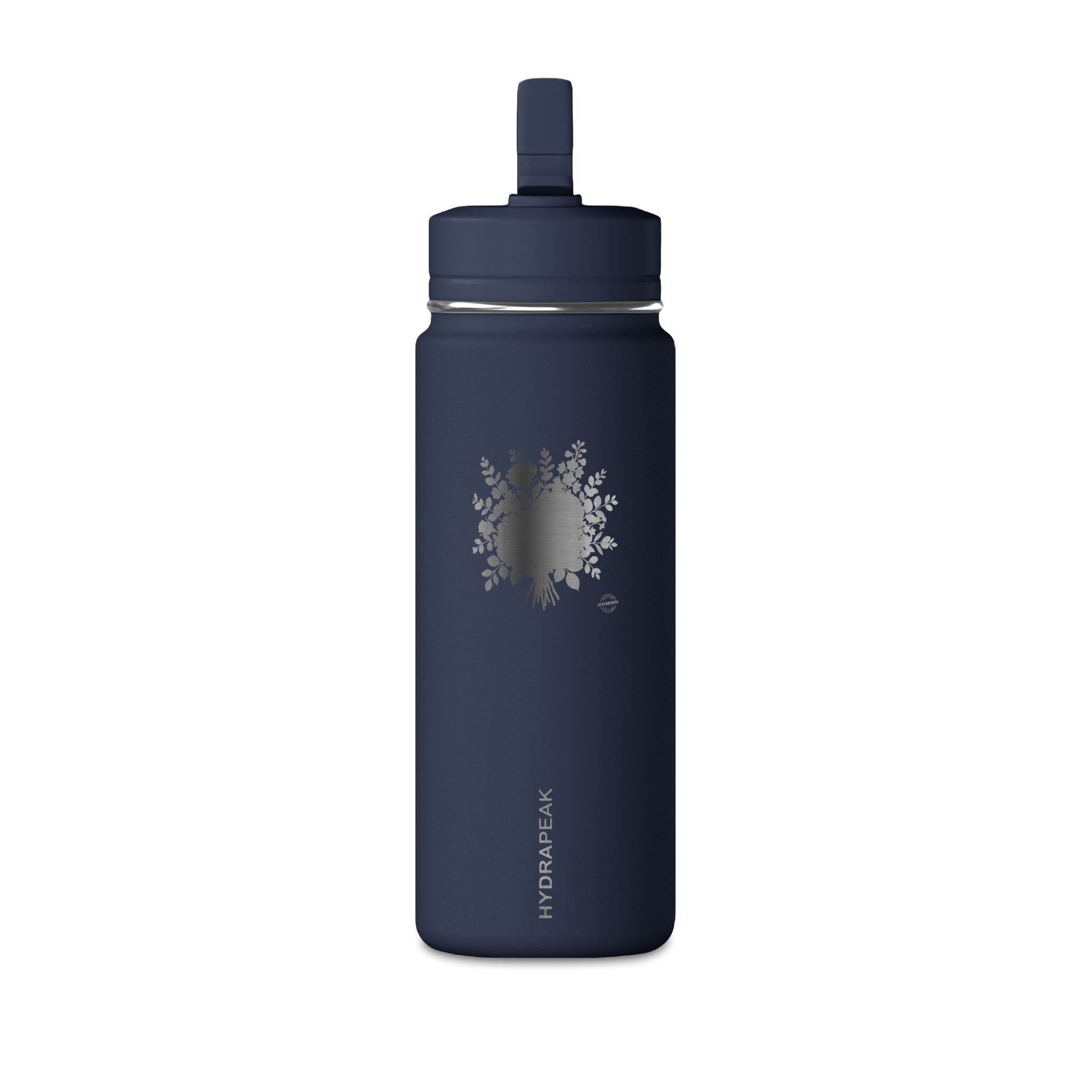 Sage Green 20oz Mini Water Bottle with Splash Graphic & Stainless Straw