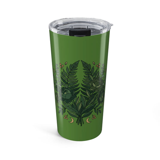 Botanical Forest Tumbler 20oz — Green Leaf Nature Travel Cup