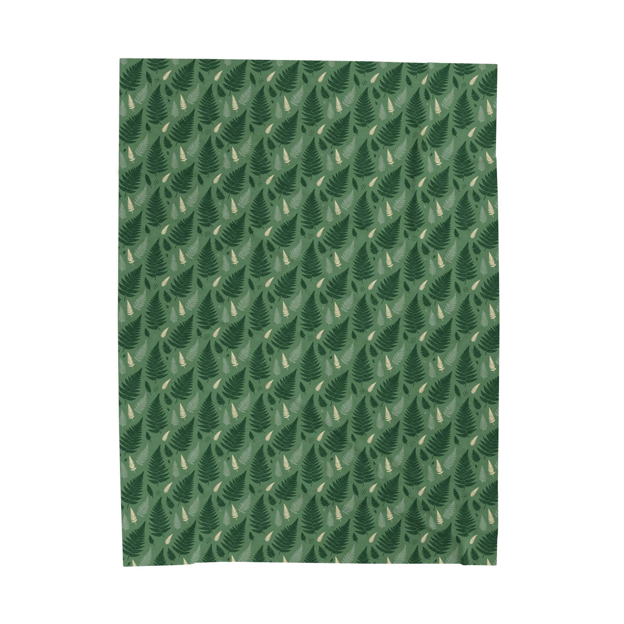 Forest Fern Pattern Velveteen Plush Blanket