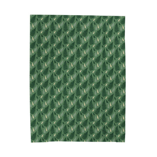 Forest Fern Pattern Velveteen Plush Blanket
