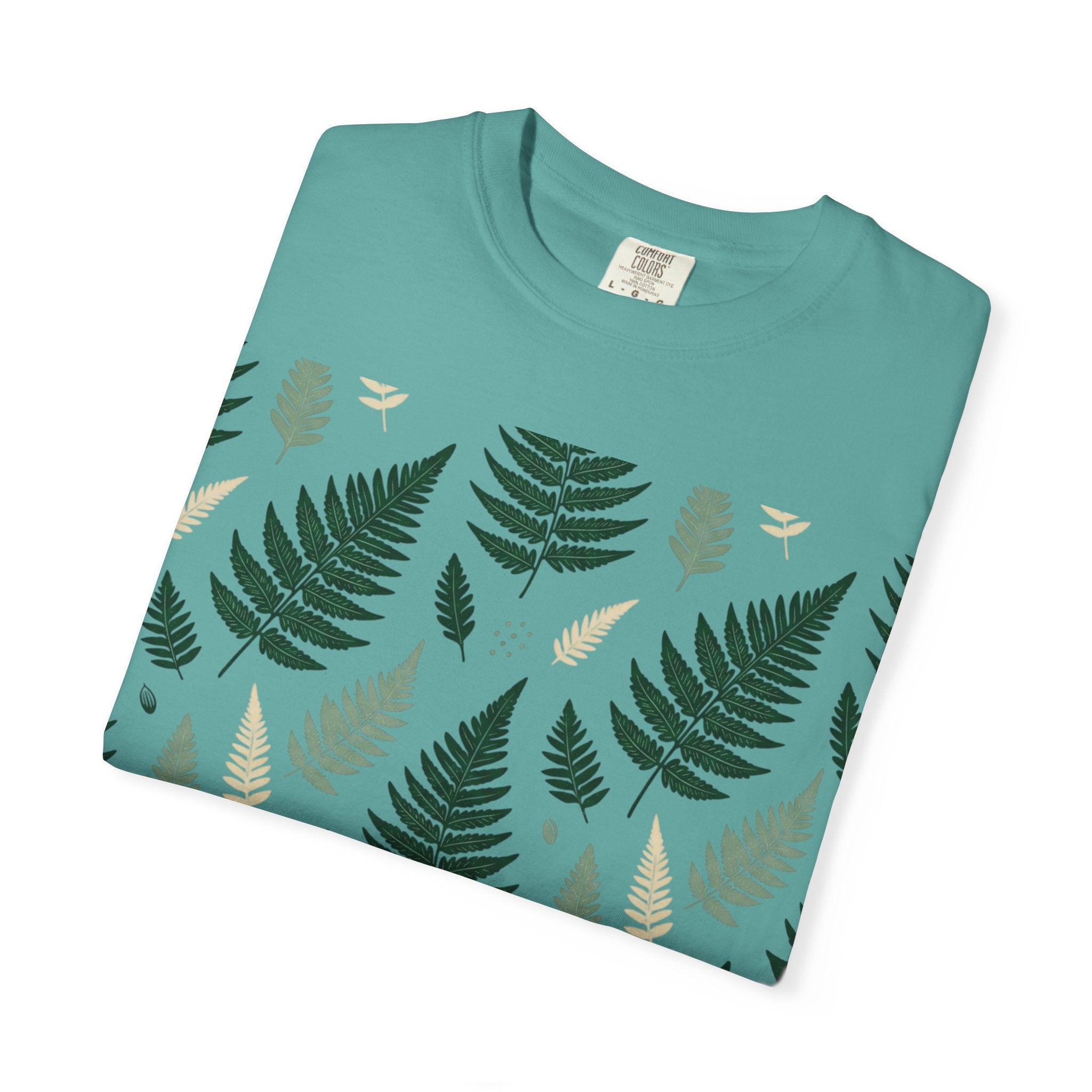 Fern Pattern T-Shirt — Botanical Leaf Graphic Tee