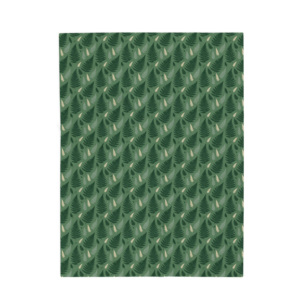 Forest Fern Pattern Velveteen Plush Blanket