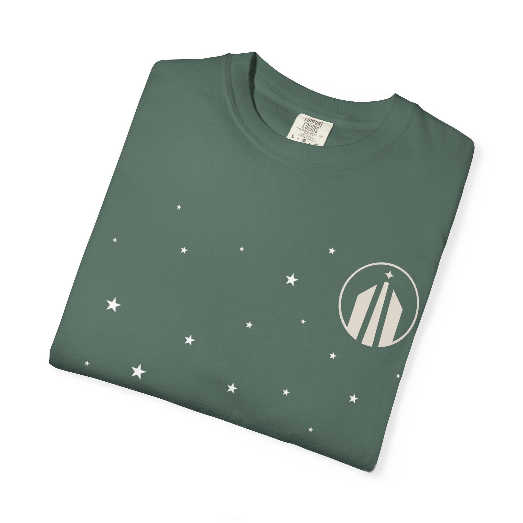 Minimalist Circle Stripe T-Shirt — Subtle Chest Logo Tee