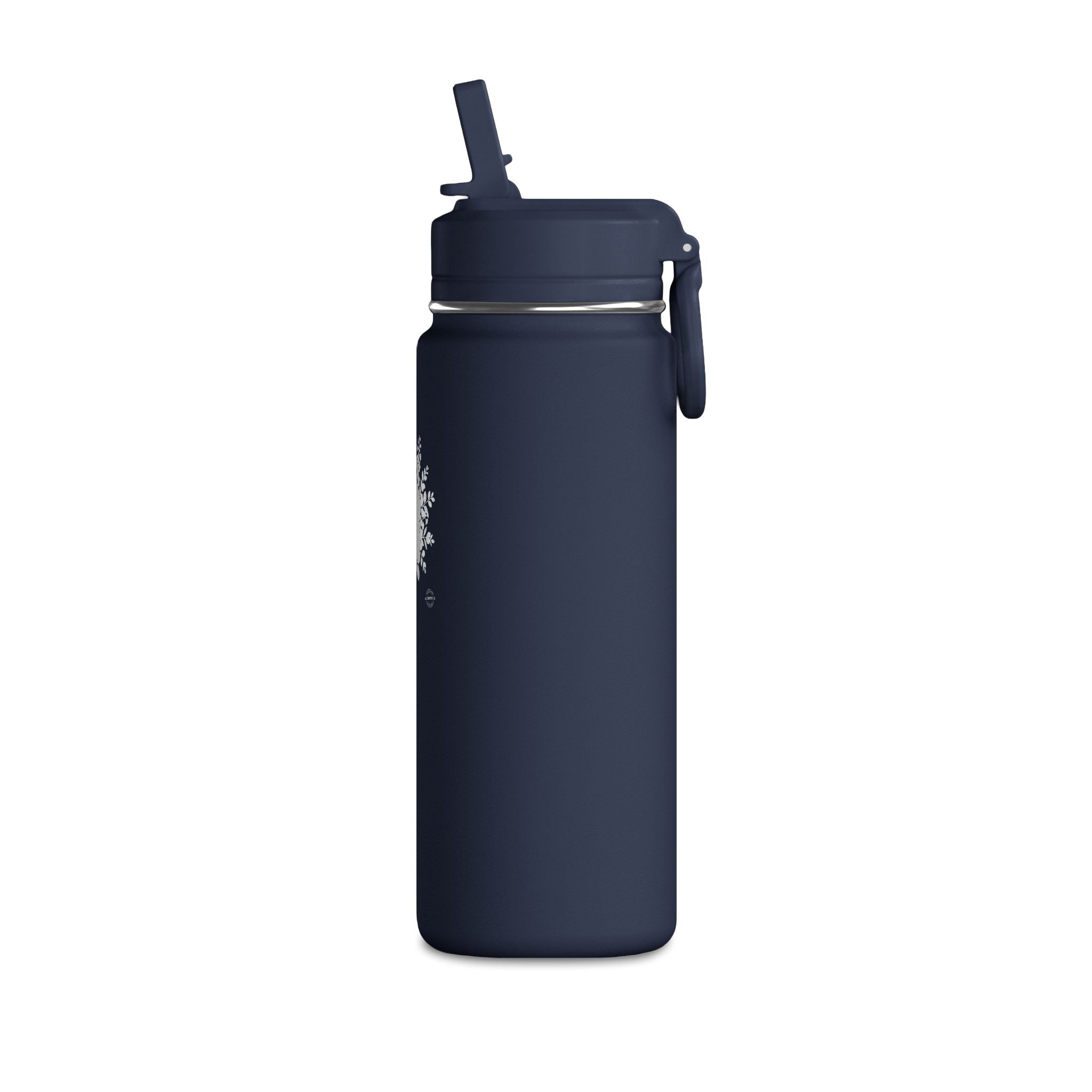 Sage Green 20oz Mini Water Bottle with Splash Graphic & Stainless Straw